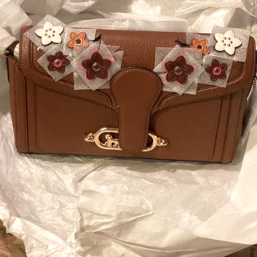 Authentic coach pebbled leather Jade Daisy bag